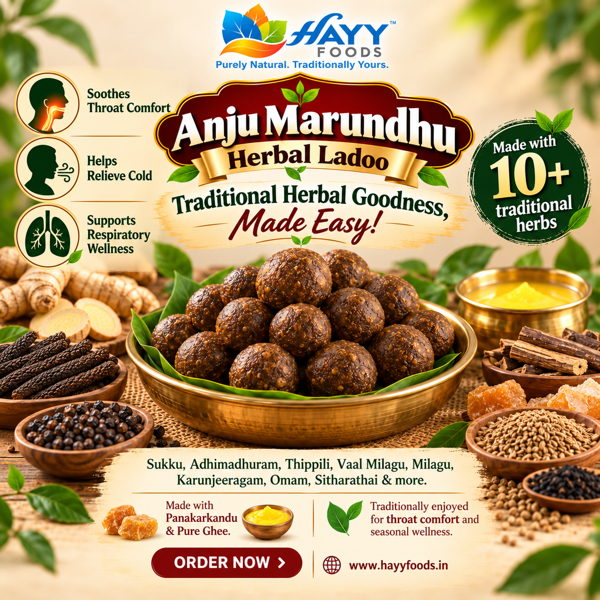 Anju Marundhu Herbal Ladoo