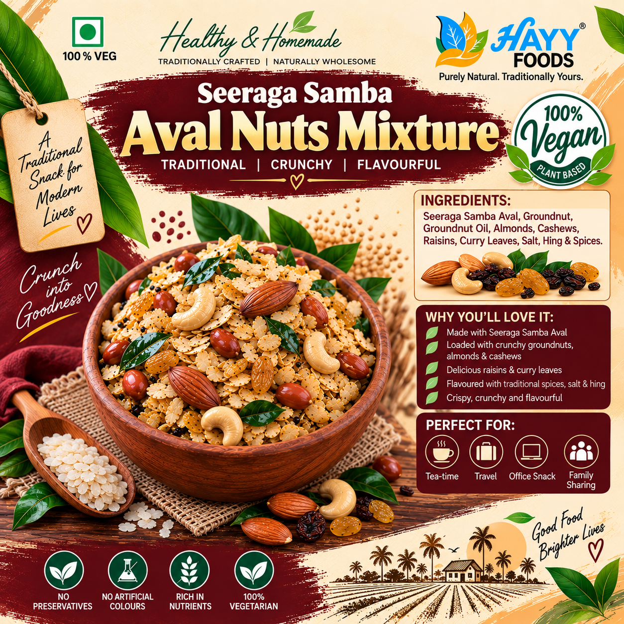 Aval Nuts Mixture - Seeraga Samba