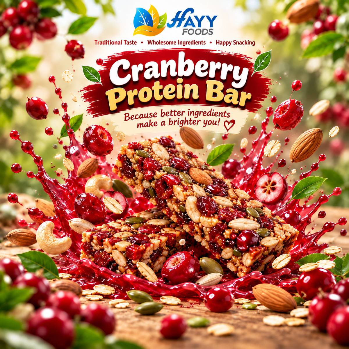 Cranberry Dates & Nuts Protein Bars