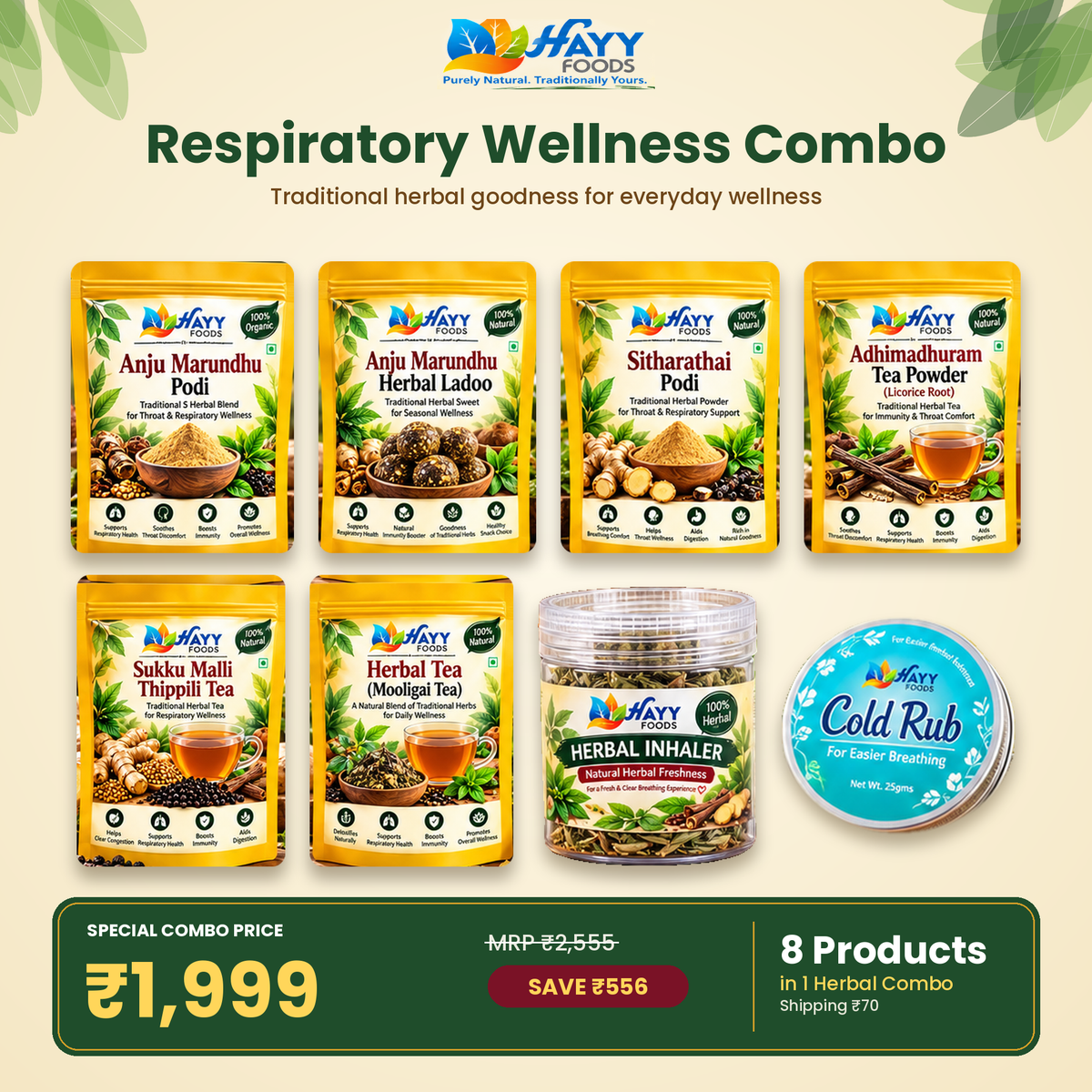 HAYYFOODS Respiratory Wellness Combo