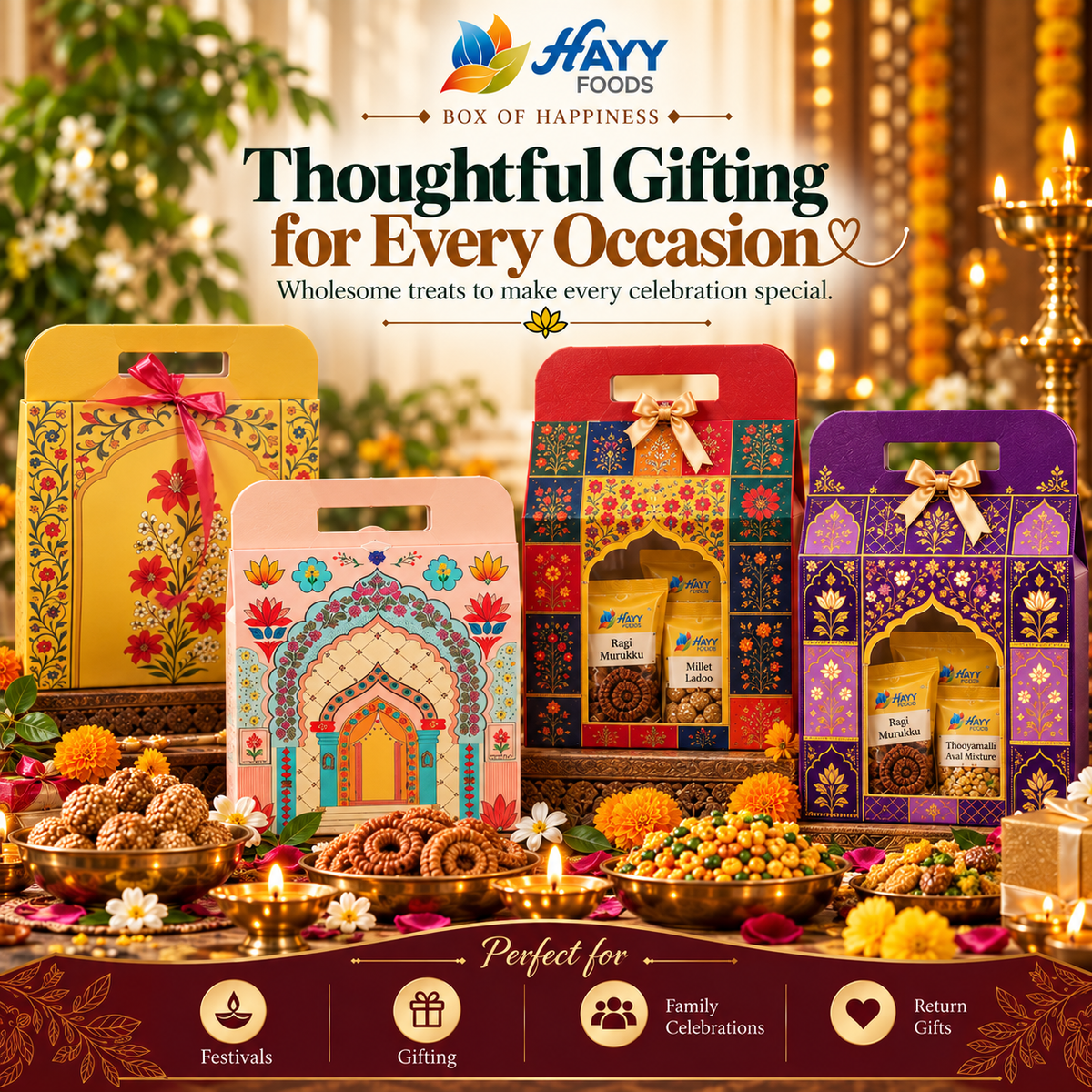 Premium Festive Gift Box – 12+ Sweets & Savouries