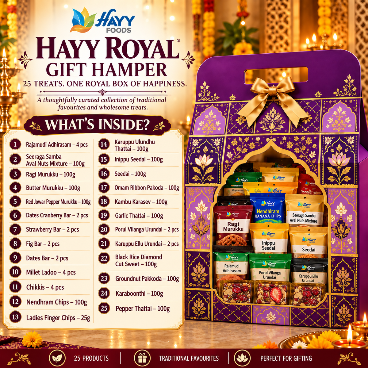 Royal Gift Box - 24+ Sweets and Savouries