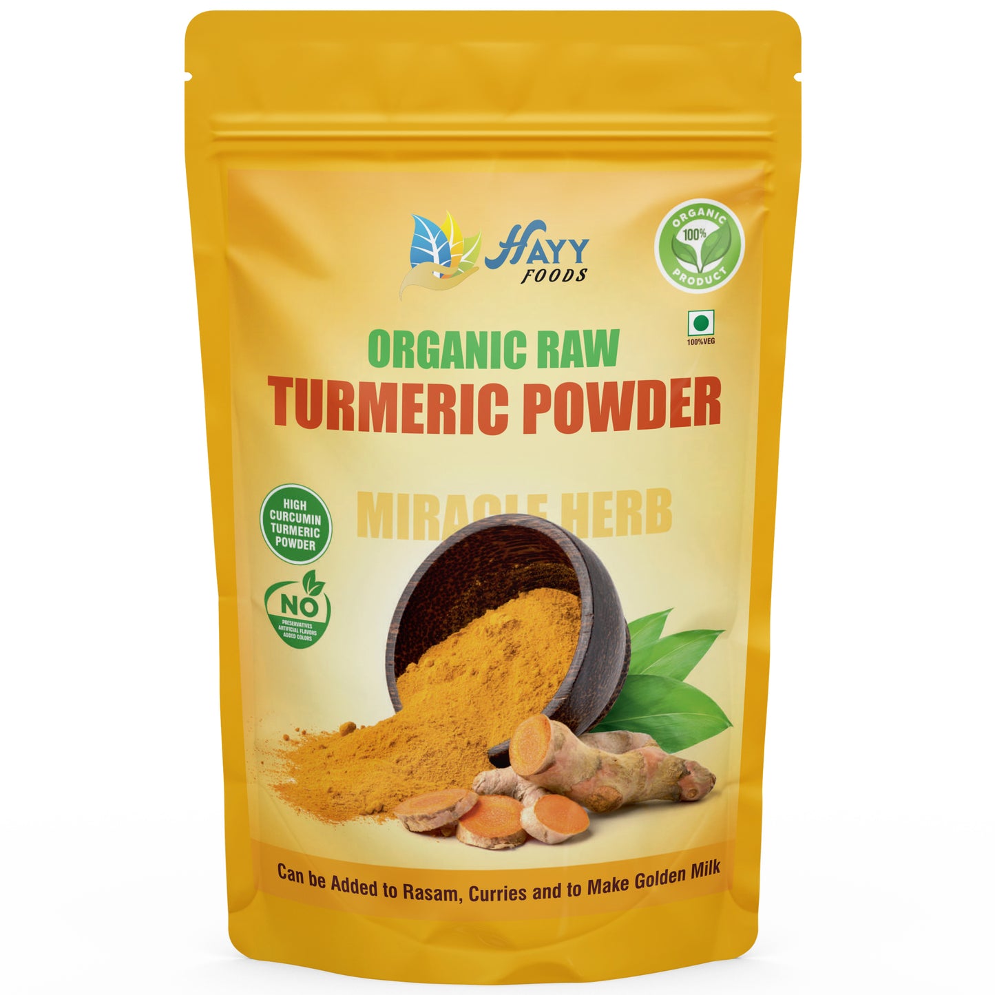 Organic Raw Turmeric Powder 250g