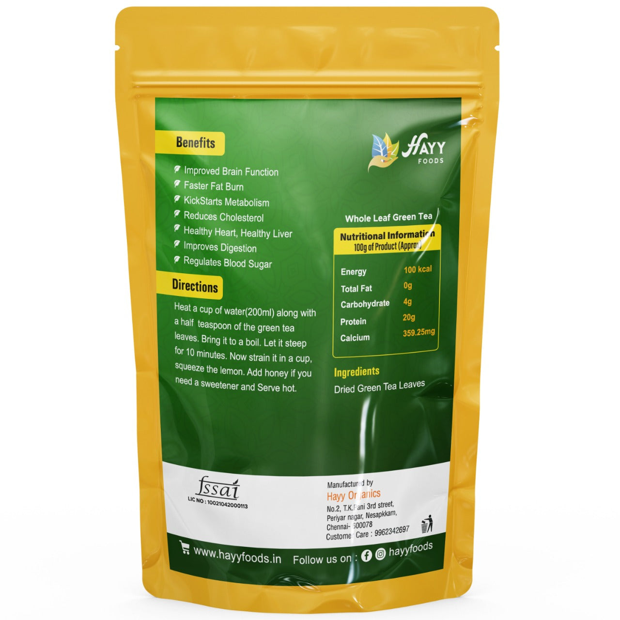 Whole Leaf Green Tea