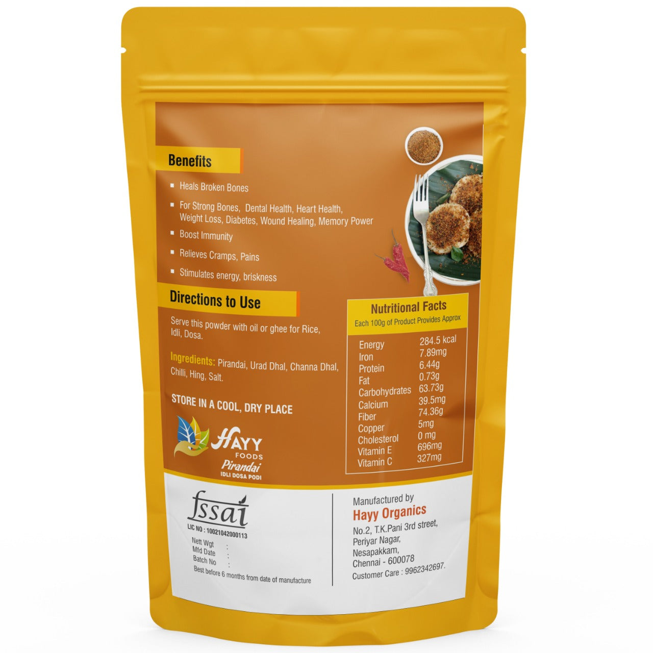 Pirandai Idli Dosa Podi 250g