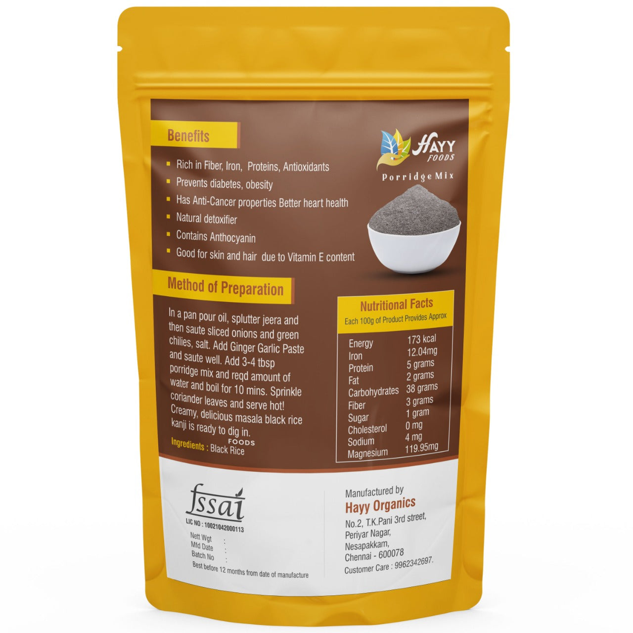 Black Rice Porridge Mix