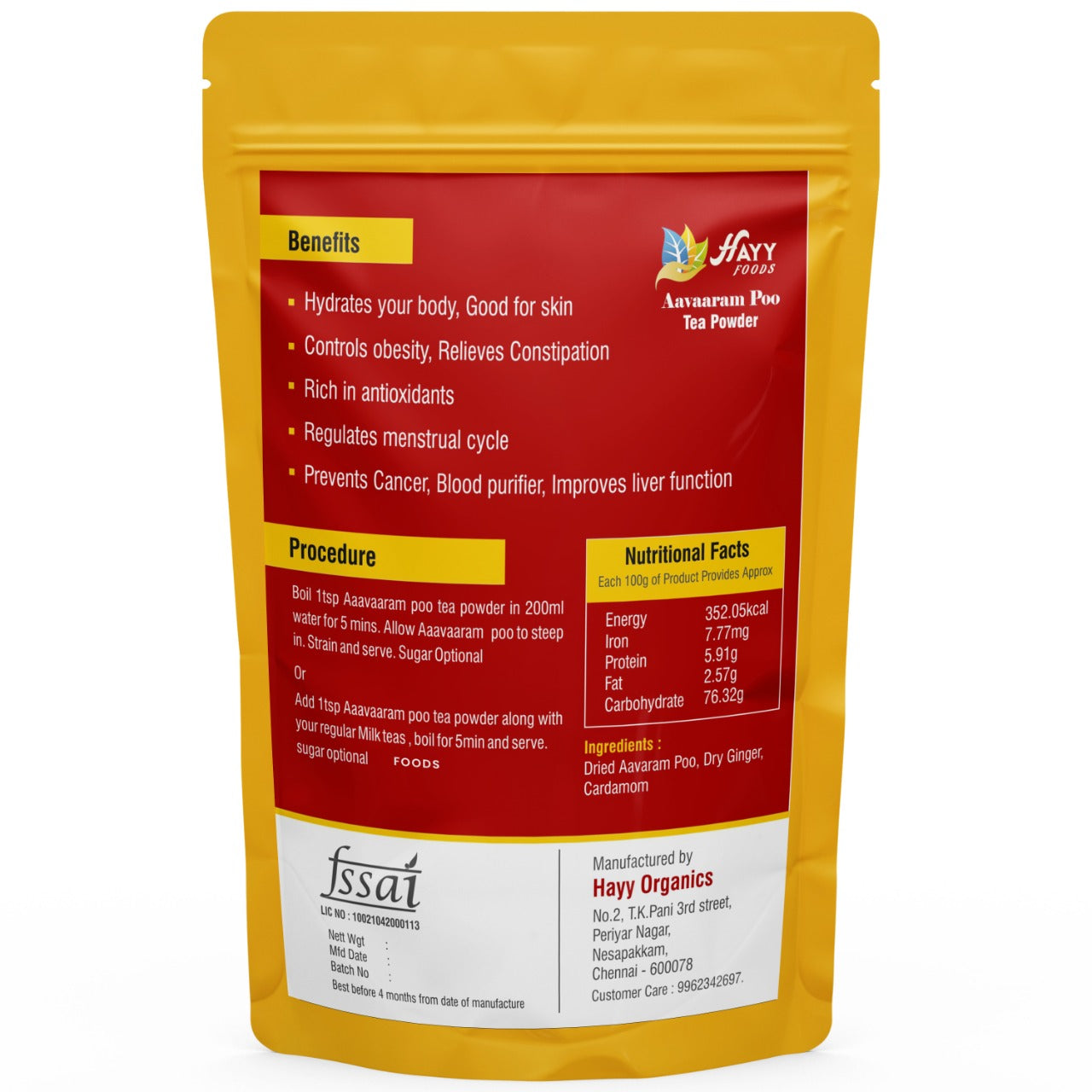 Aavaaram Poo Tea Powder 250g