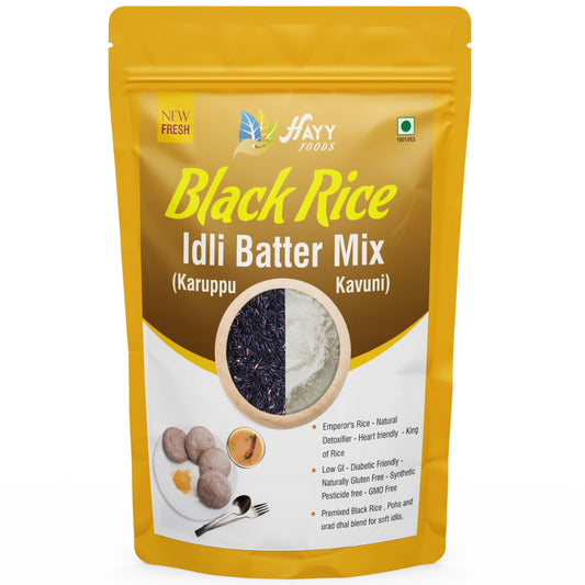 Black Rice Idli Batter – Traditional Kavuni Arisi Idli Mix for Soft, Fluffy Idlis