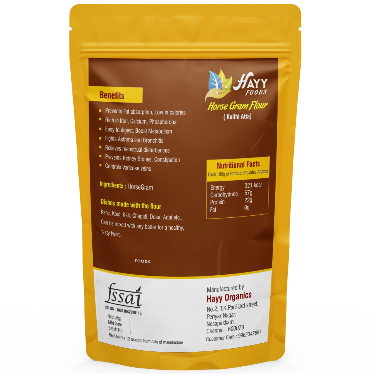 Horse Gram Flour (Kulthi Atta) 500g