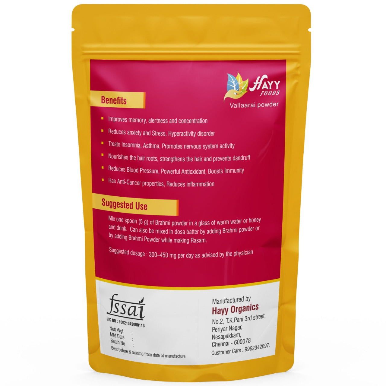 Vallarai Keerai Powder 250g