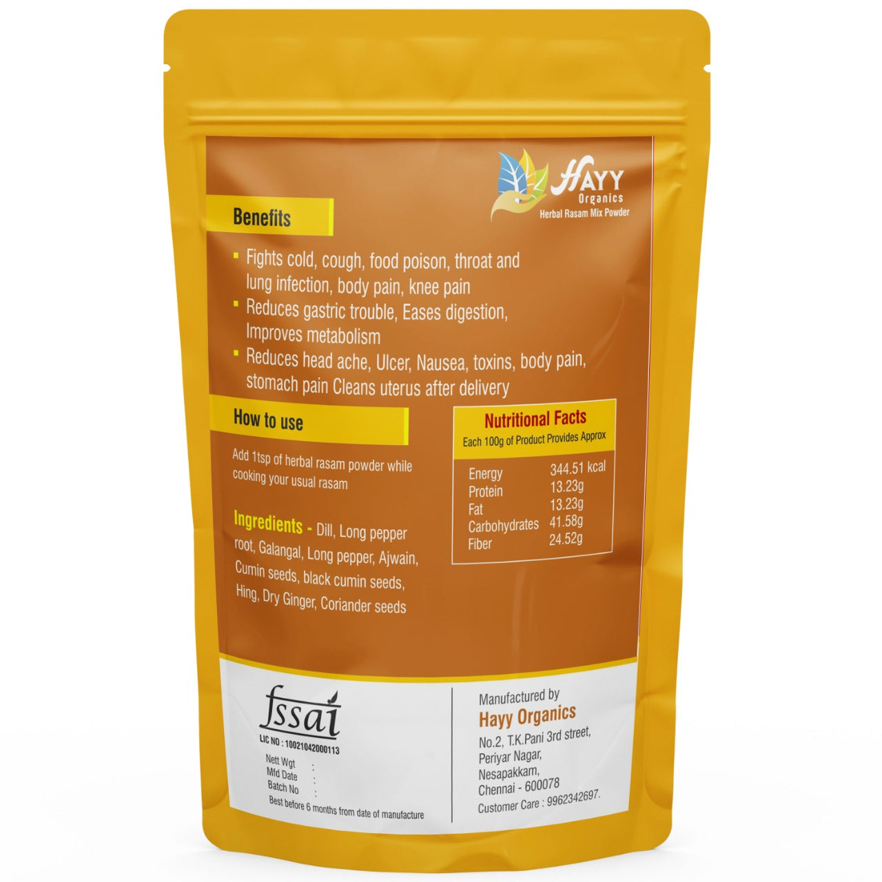 Herbal Rasam Mix Powder 250g