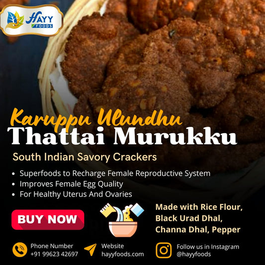 Karuppu Ulundhu Thattai Murukku - Crispy Blackgram Snack 250g