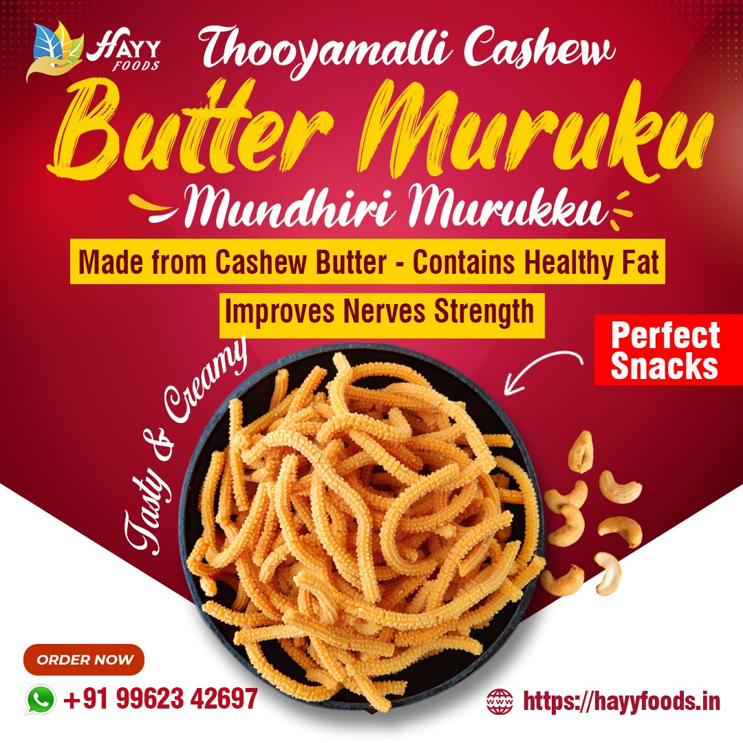 Thooyamalli Rice Cashew Butter Murukku 250g