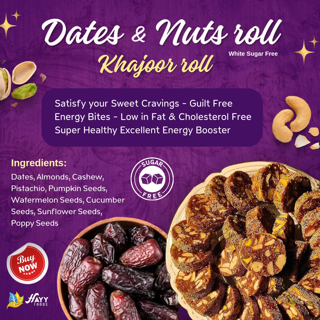 Khajoor Roll / Dates & Nuts Roll 250g