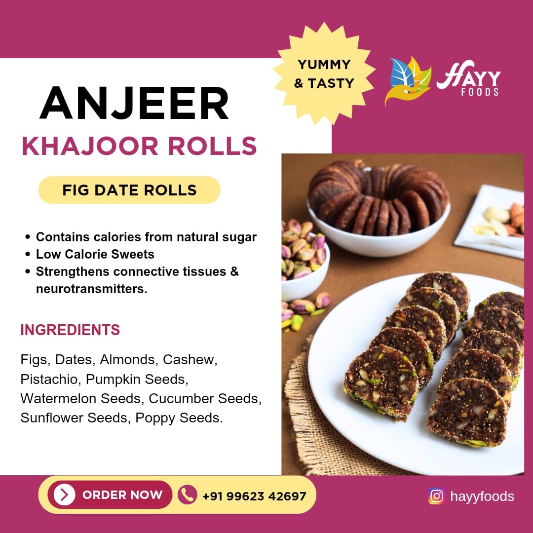 Anjeer Khajoor Roll – Fig Dates Roll 250g