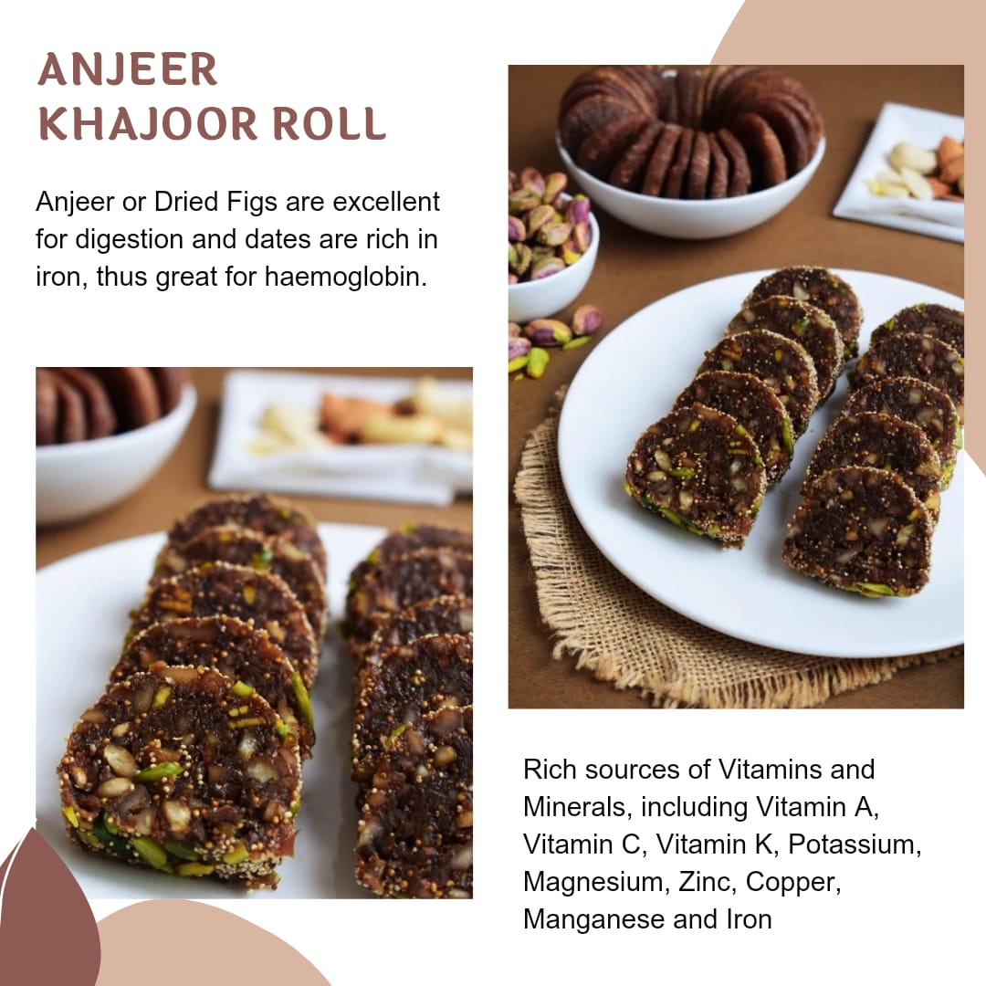 Anjeer Khajoor Roll – Fig Dates Roll 250g