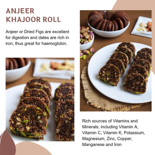 Anjeer Khajoor Roll – Fig Dates Roll 250g