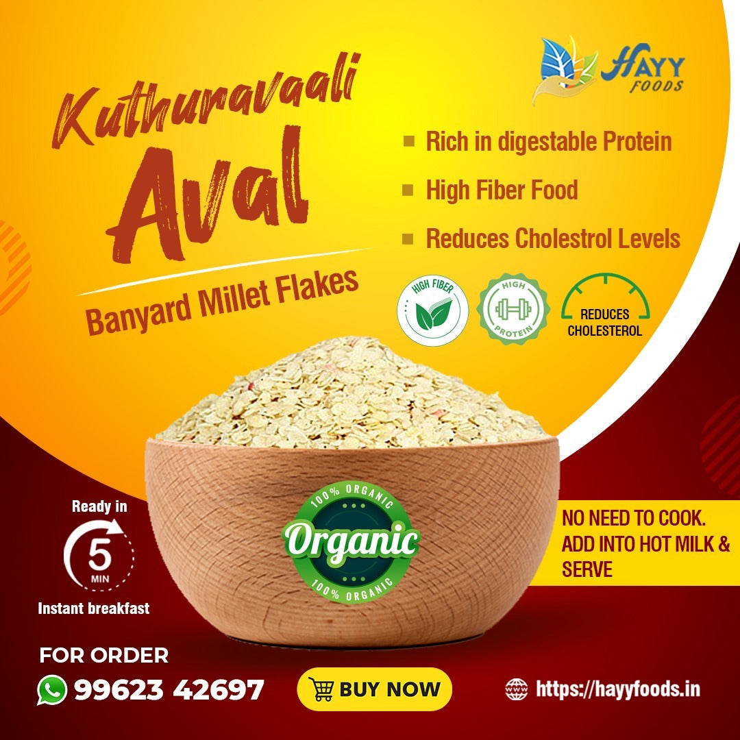 Kuthiraivali Aval (Barnyard Millet Flakes) 250g