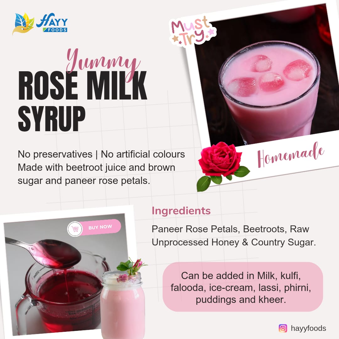 Rose Milk Syrup 200ml