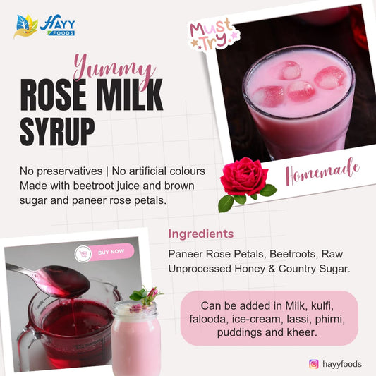 Rose Milk Syrup 200ml