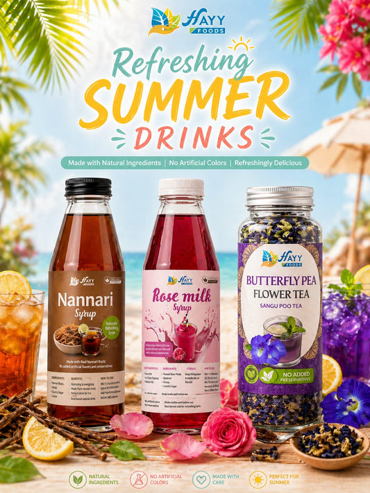 Summer Cooler Combo Pack – Sangu Poo 25g, Nannari & Rose Milk 200ml Each