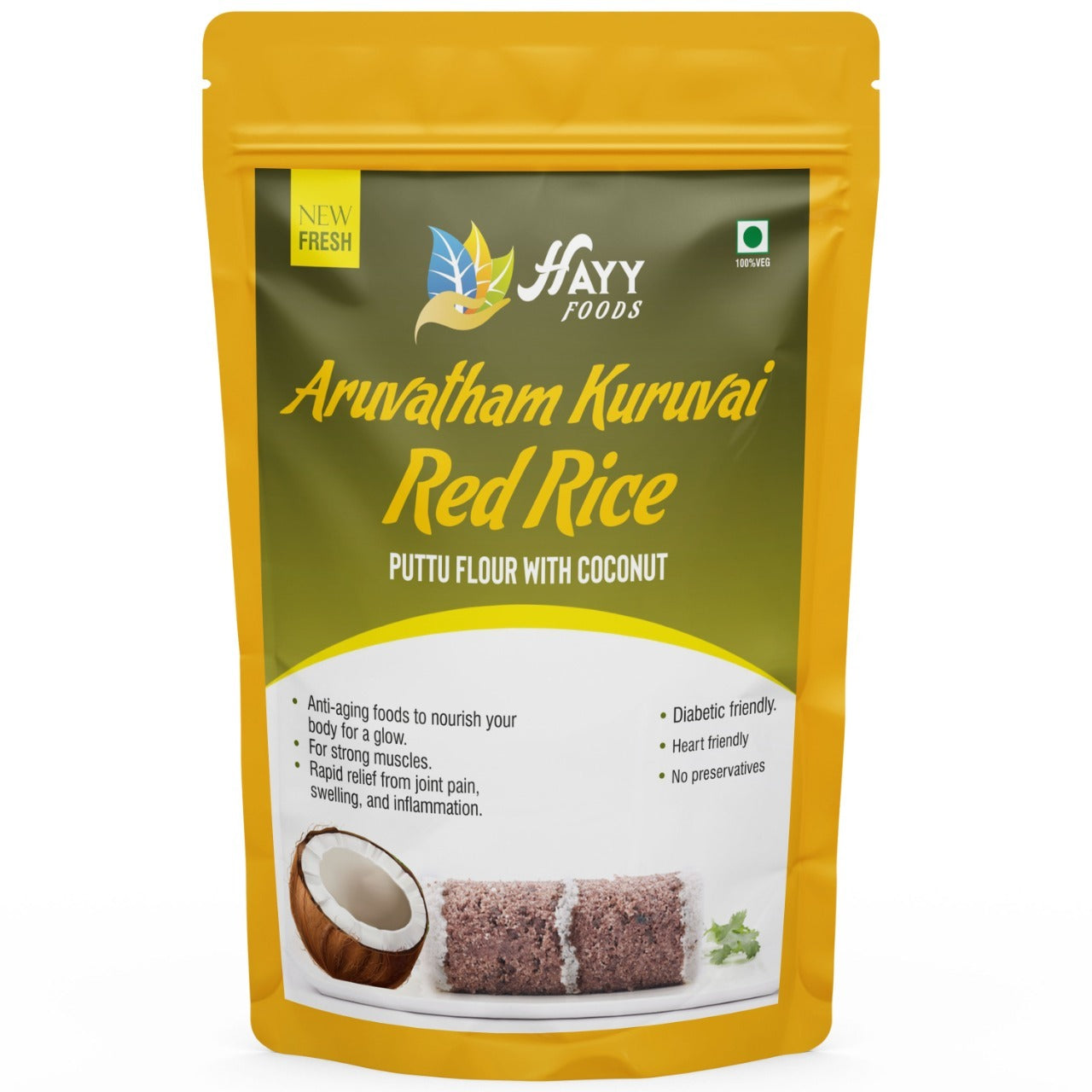 Arubhadham Kuruvai Red Rice Puttu