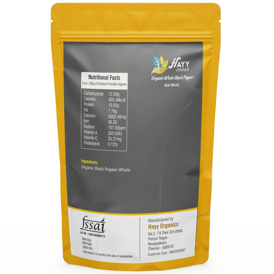 Organic Black Pepper 200g