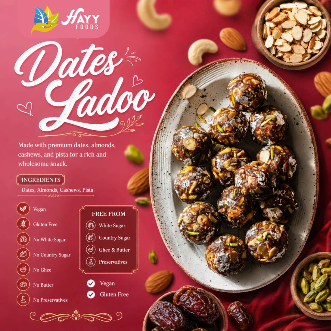Dates Laddu (Zero White Sugar)
