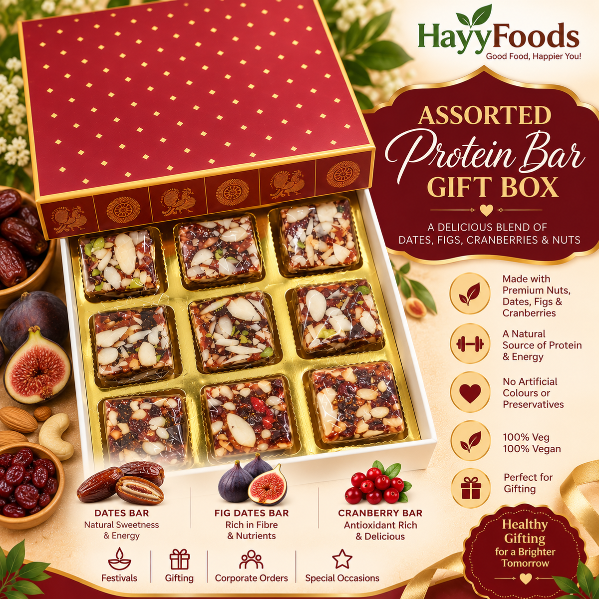 Assorted Protein Bar Gift Box 9Pieces